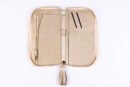 Portapasaporte Individual Zipper - Pompón - Dorado