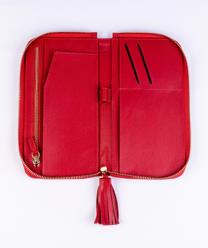 Portapasaporte Individual Zipper - Pompón